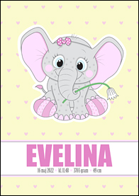 Doptavla - Evelinas elefant