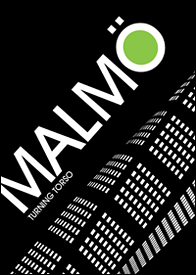 Malmö stadssiluett - Turning Torso grön